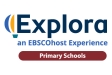 Explora logo hot air balloon rising primary schools